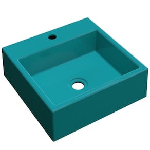 Cuba Apoio Banheiro Quadrada Q355 35X35Cm C01 Azul Turquesa