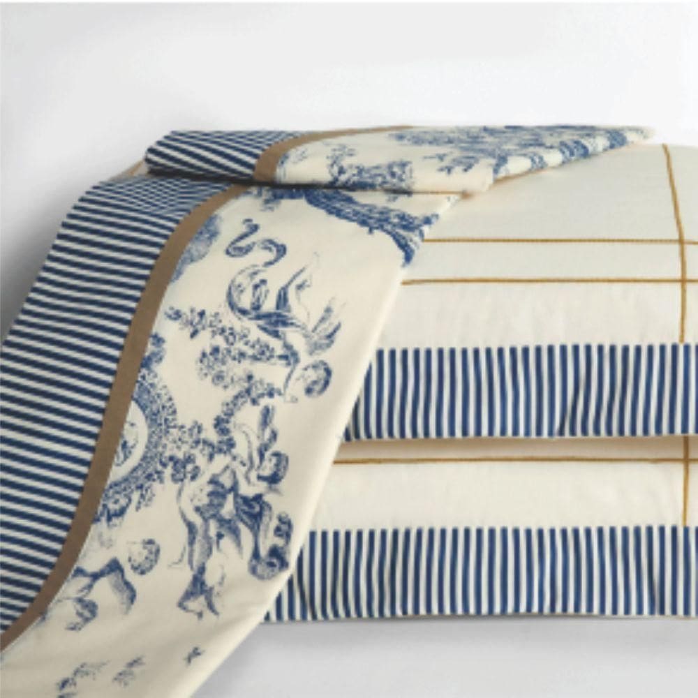 Jogo lençol colonyal queen 04 peças 180 fios - cena inglesa