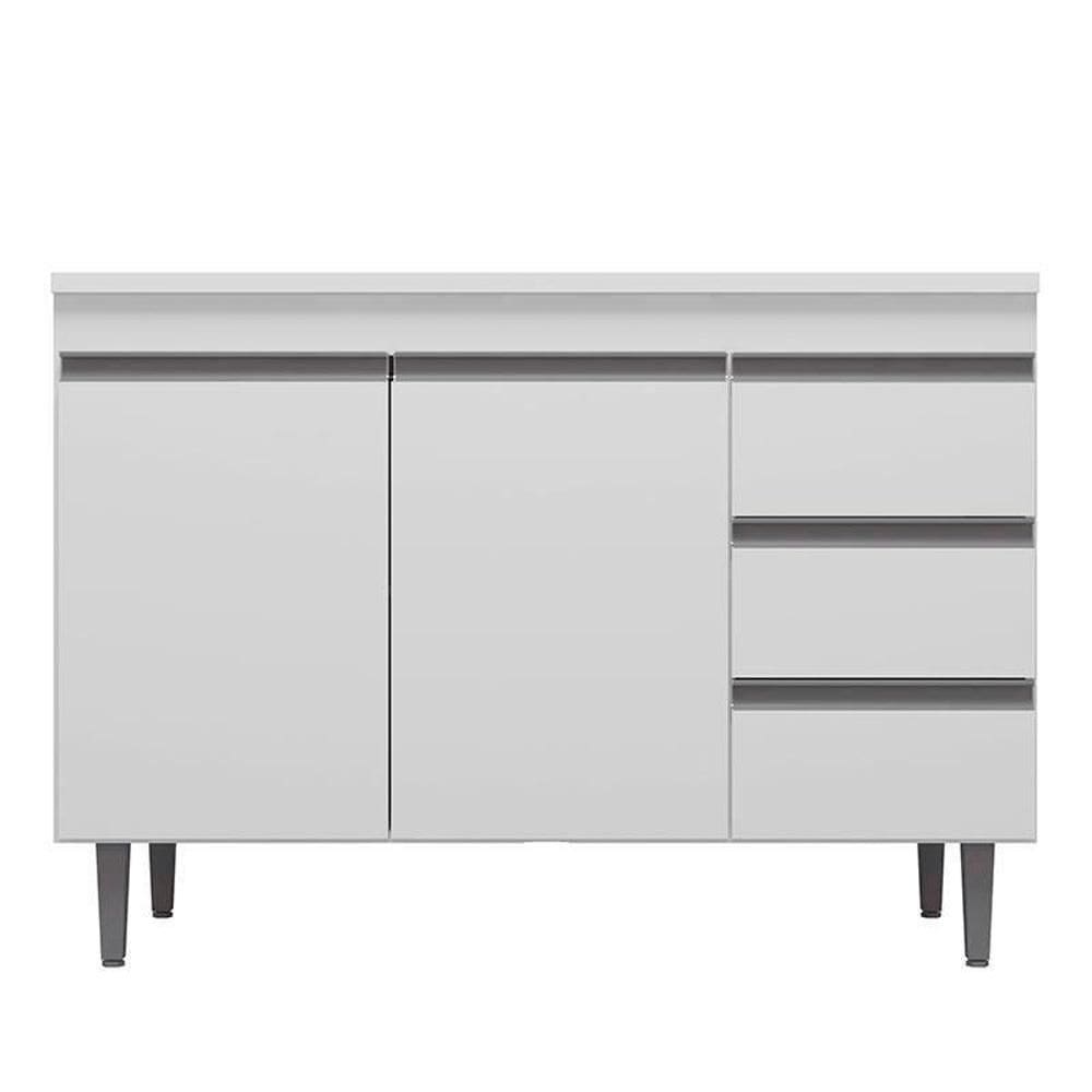 Balcão de Cozinha Andréia com Tampo 100 cm Branco – AJL