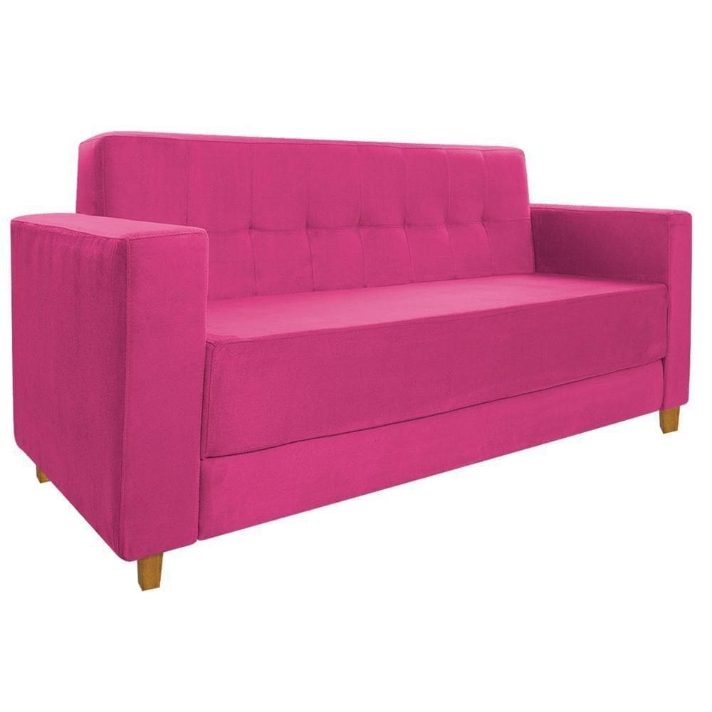 Sofá 2 Lugares Denver Suede Pink - Doce Sonho Móveis