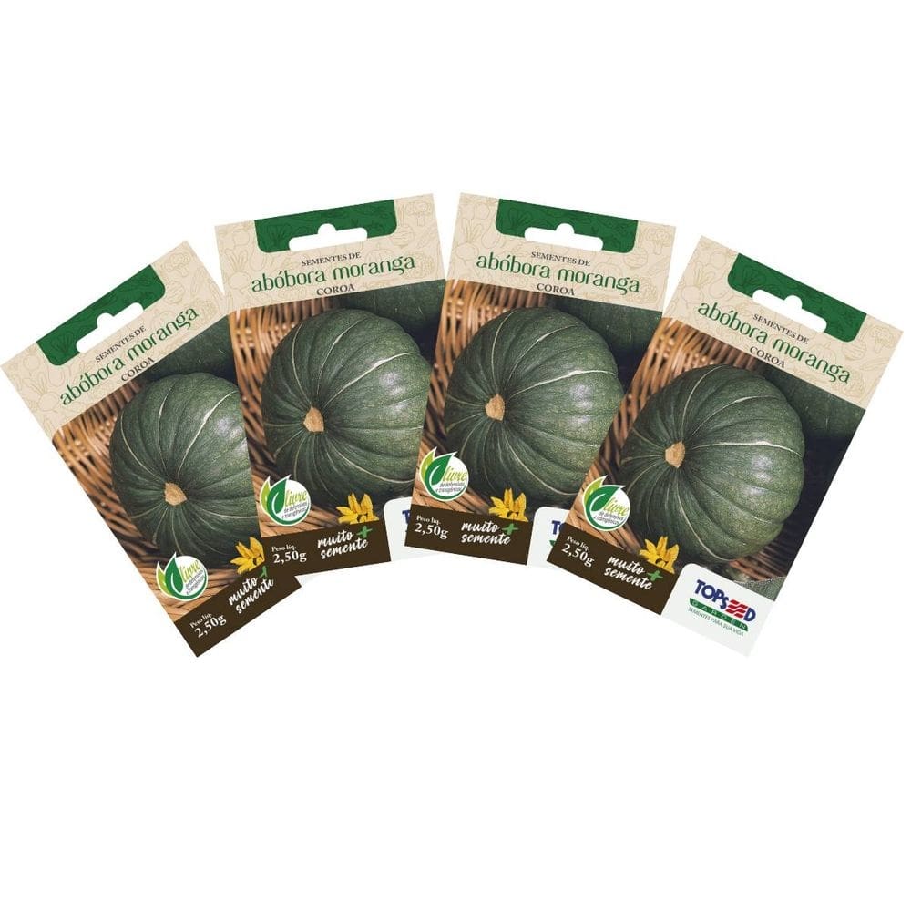 4X Sementes de Abóbora Moranga Coroa TOPSEED