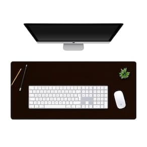 Mouse pad grande 120x60cm mesa escritório trabalho café