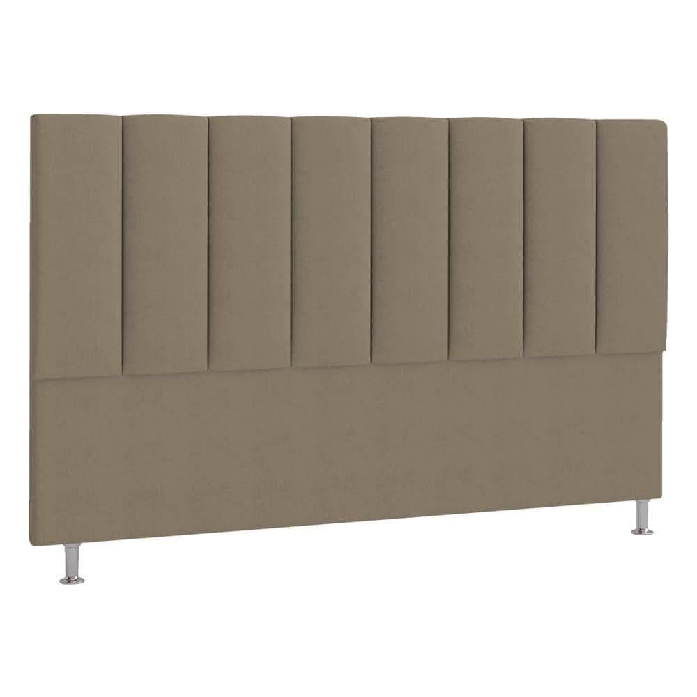 Cabeceira Solteiro Hannover P04 100 Cm Suede Marrom Claro
