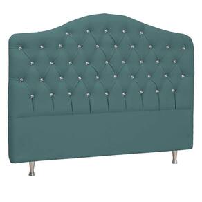Cabeceira Casal Florence P04 140 Cm Suede Turquesa Tca 946