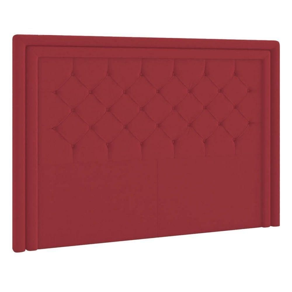 Cabeceira Solteiro Estocolmo P04 100 Cm Suede Vermelho