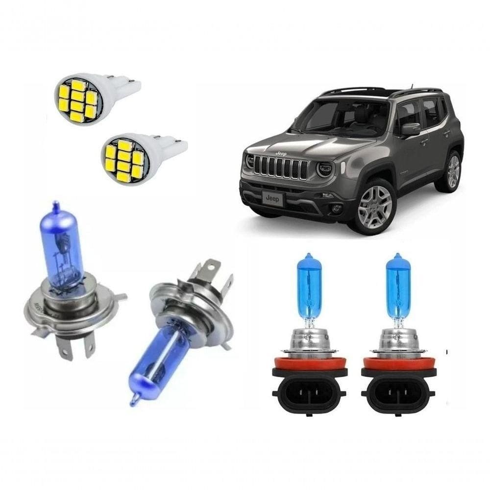 Lampadas Super Branca Jeep Renegade 2015 2016 2017 2018 2019