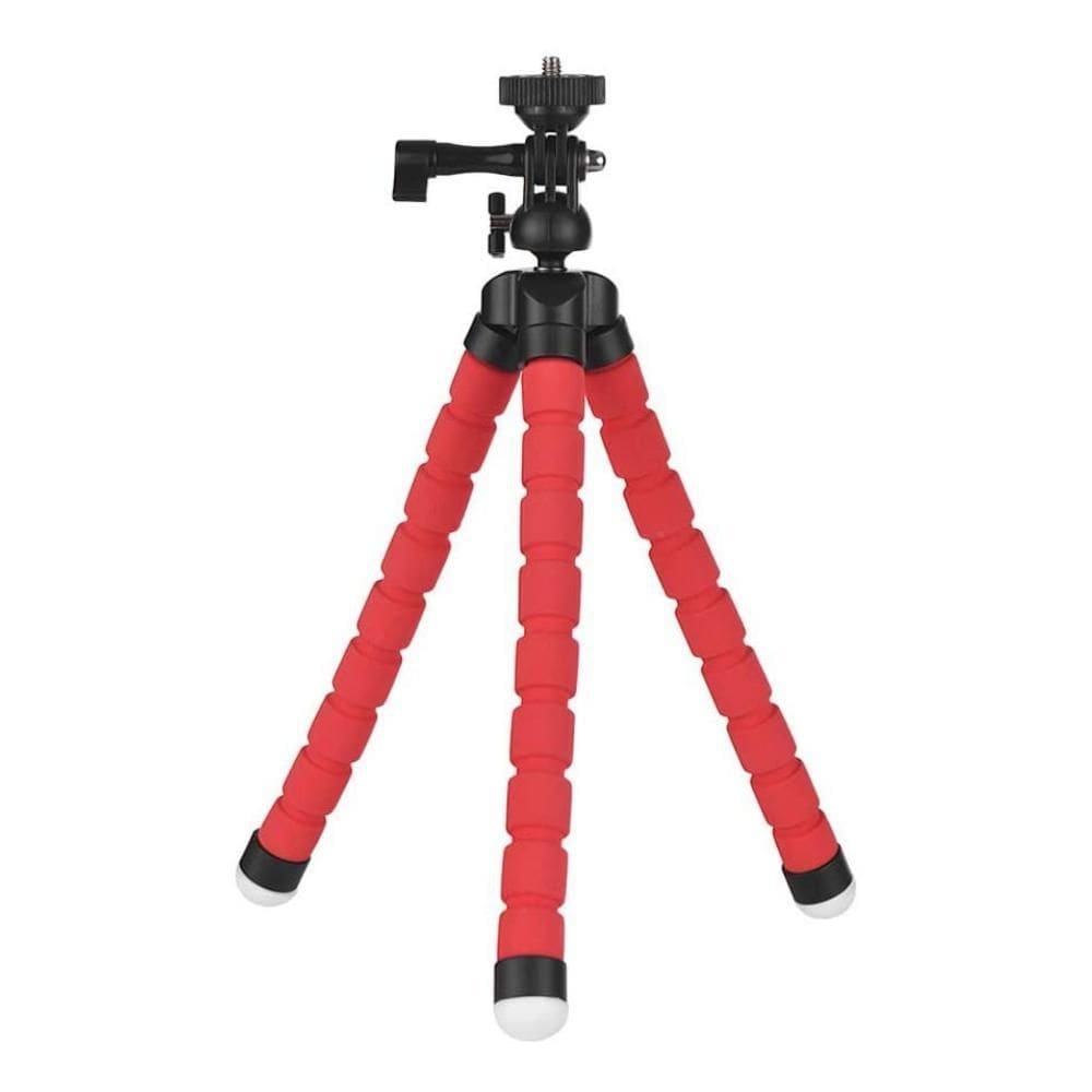 Tripé de esponja para smartphones vermelho