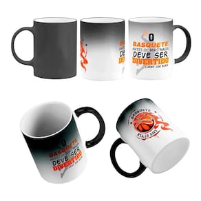 Caneca mágica frase basquete tem que ser divertido