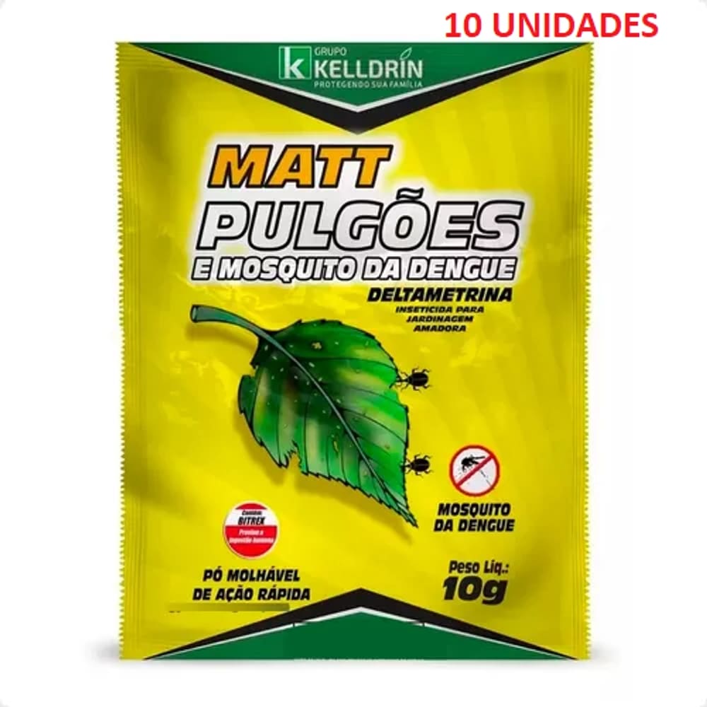 Matt Pulgões E Mosquito Da Dengue Kelldrin 10X10g