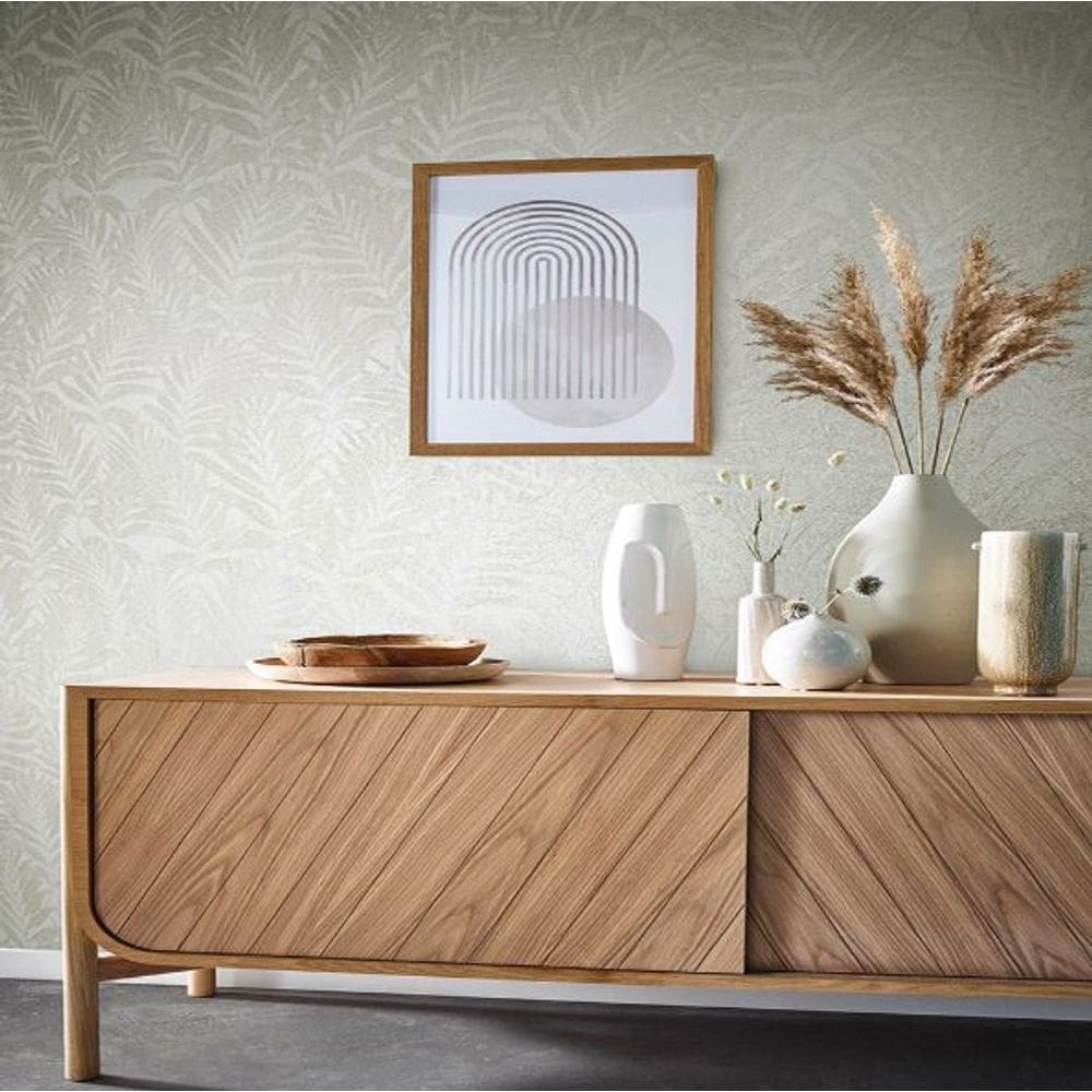 Papel de Parede Sheilas Folhagem Cinza 34002