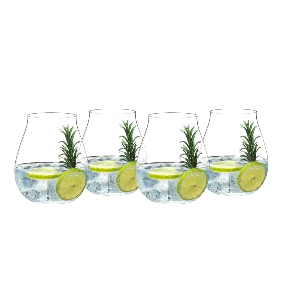 Conjunto 4 Copos Cristal Riedel Bar Gin Tônica Drink Vinho