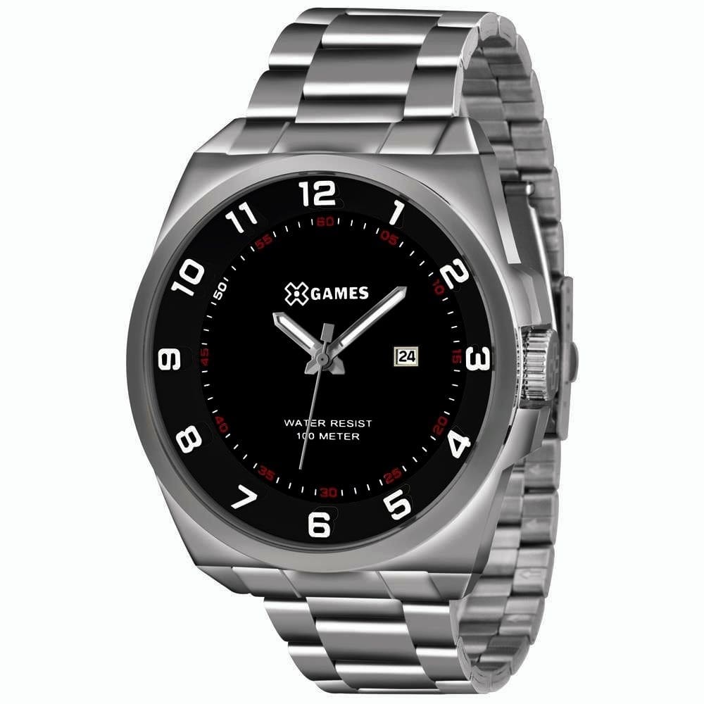 Relógio x games masculino aço xmss1036 p2sx