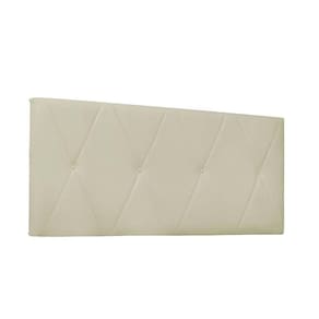 Cabeceira Aquilla Cama Box Casal 140 Cm Corino Bege