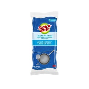 Esponja scotch-brite 3m nao risca azul pacote c/3 unidades
