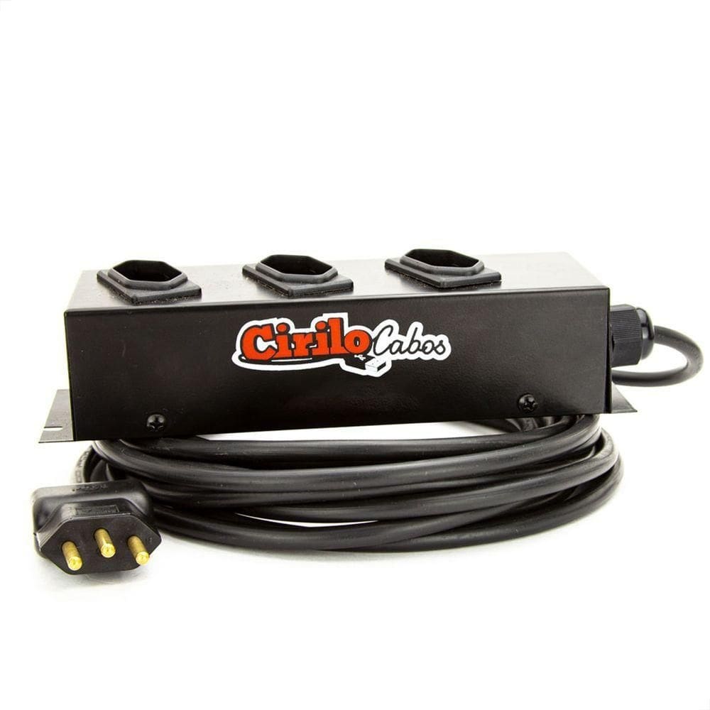 Extensão Cabo Pp 3x1,50 De 3 Tomadas 10a - 25 Metros