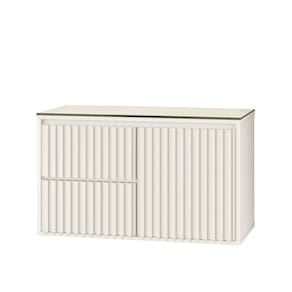 Gabinete Para Banheiro Ripado 80cm sem Cuba Cor: Branco