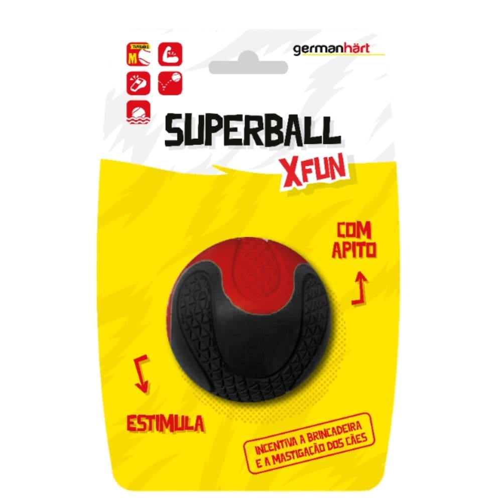 Brinquedo Superball Xfun Dual Color Bola Flutuante Com Apito Para Cães Médio - Germanhart