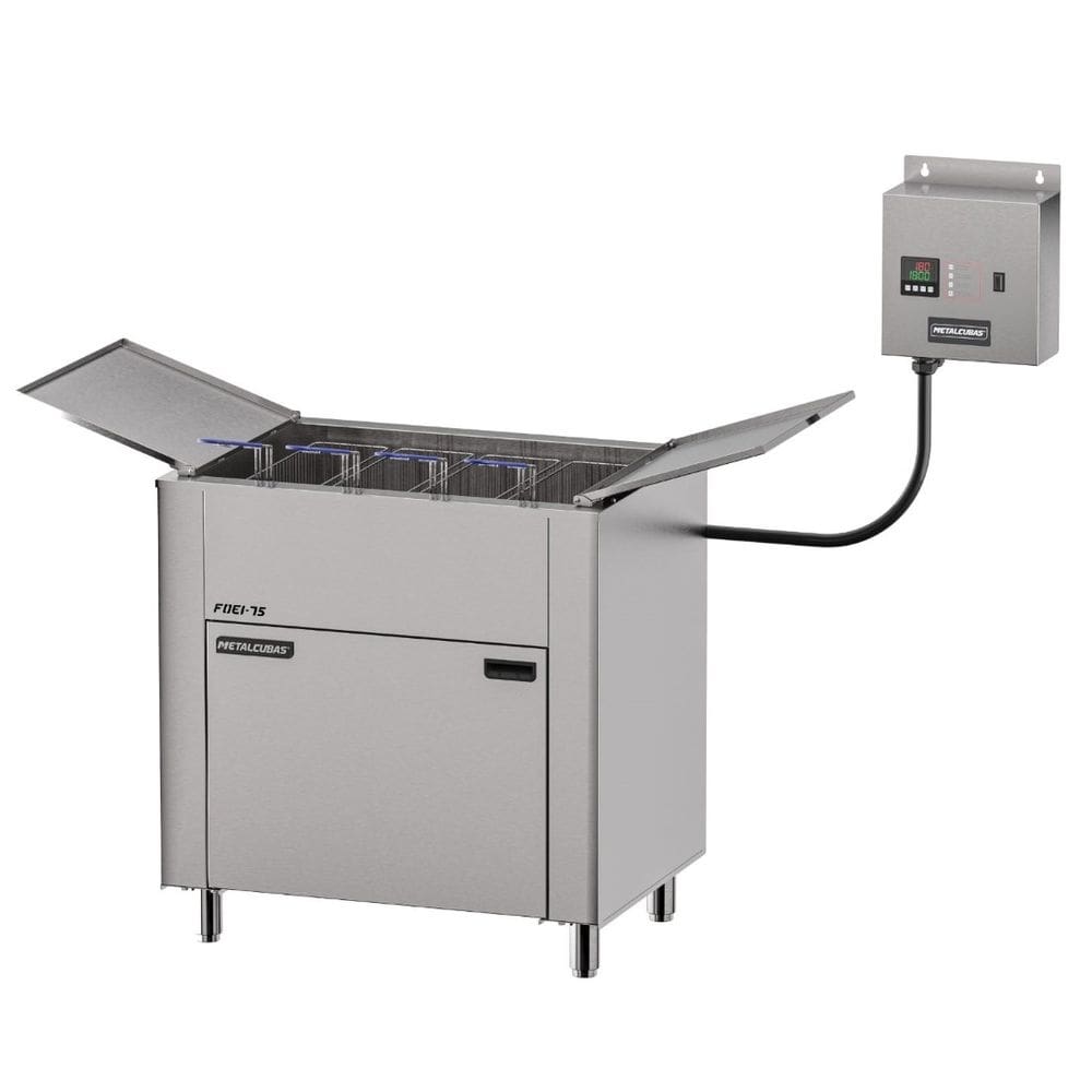 Fritadeira Elétrica Industrial  FOEI 75 CG Metalcubas com 3 Cestos Tifásico 220v