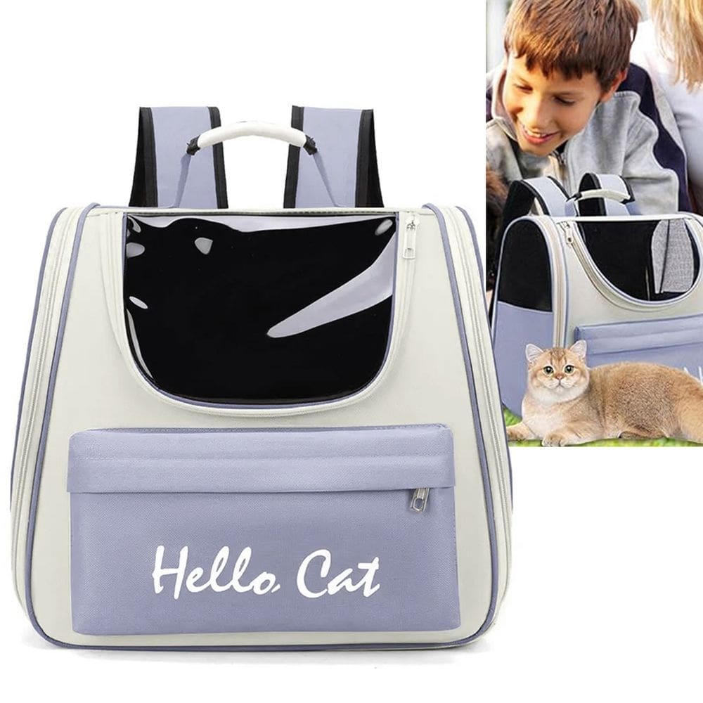 Mochila Bolsa Transporte Gato Cachorro Pet Animais Bolso Ventilado Ar Vista Panoramica Passeio Saida