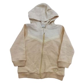 Jaqueta com capuz  infantil masc Pinoti cor natural