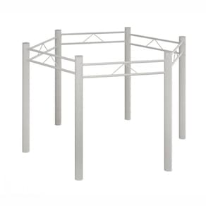Base Para Mesa Sextavada 120x140 Liso Branco Teixeira Branco