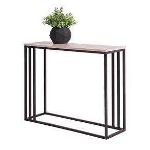 Aparador para Sala de Estar Fit Bege e Preto