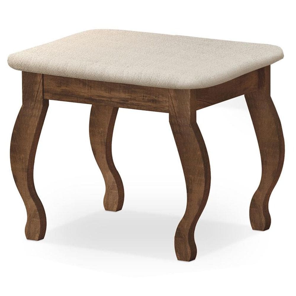 Banqueta com Almofada para Penteadeira Malbec – Luapa