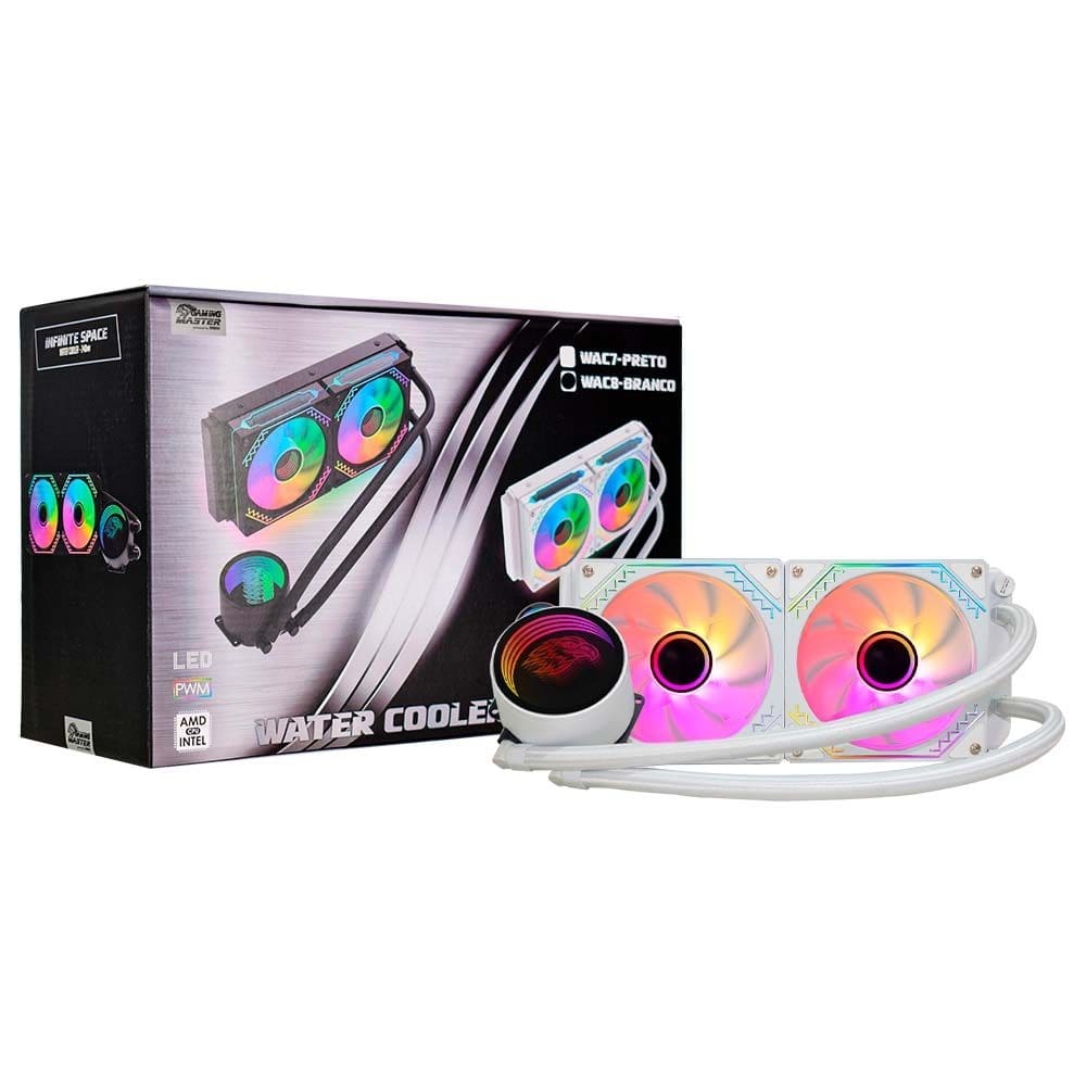 Water Cooler Gamer K-Mex Wac8 Infinite Space White 240Mm Argb Wac8f12qftdab0x