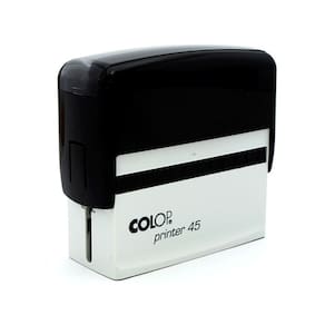 Carimbo automático print 45 preto com branco