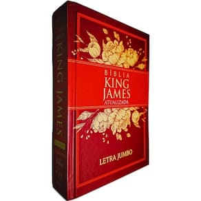 Bíblia Sagrada Kja King James Atualizada Letra Jumbo Edição De 400 Anos - 1611 Capa Dura Faixa Vermelha