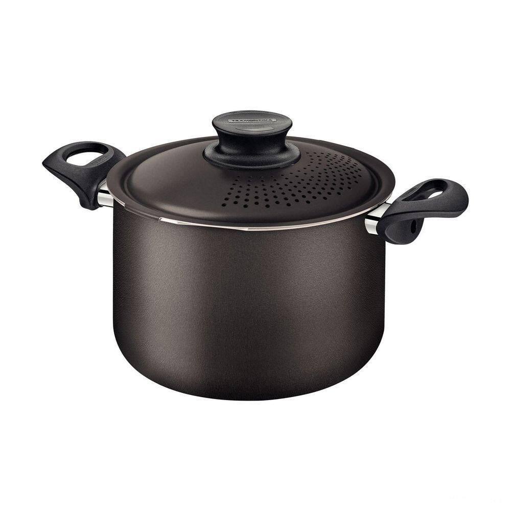 Espagueteira Paris Antiaderente Starflon Max Com Tampa De Alumínio Chumbo 24 Cm 7,3 L