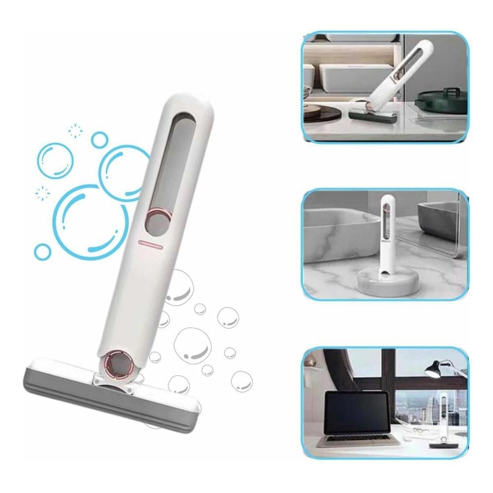 Mini mop rodo pano limpeza sujeira portátil multiuso mesa
