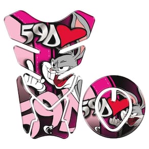Protetor Tanque E Bocal Adesivo Moto Honda Até 2017 Pernalonga Cor Rosa
