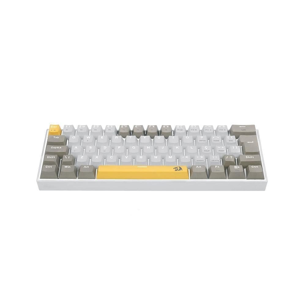 Teclado mecânico gamer redragon lakshmi daylight led branco
