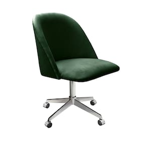 Poltrona Decorativa Gaia Giratória de Rodízio para Sala, Quarto, Recepção Verde