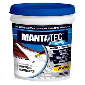 Manta liquida branca 18kg impermeabilizante para telhas
