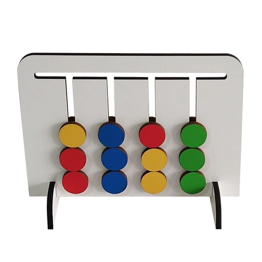 Desafio das cores brinquedo educativo pedagógico em madeira