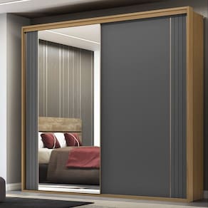 Guarda-roupa Imperium 2 Portas com Espelho Freijó