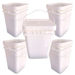 Balde retang 20l p agua sanitária 5 pçs