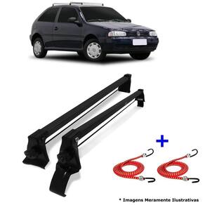 Rack teto bagageiro vw gol g2 g3 g4 2 pts + 2 elástico carga