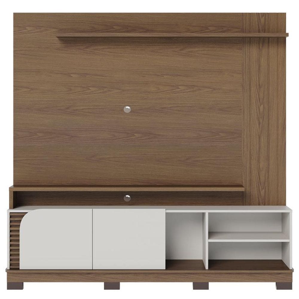 Estante Home Theater Jurerê 1.8 Amendôa Off White Matte – Colibri