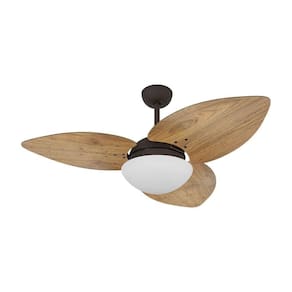 Ventilador De Teto Marrom 3 Pás Rádica Freijó 220v