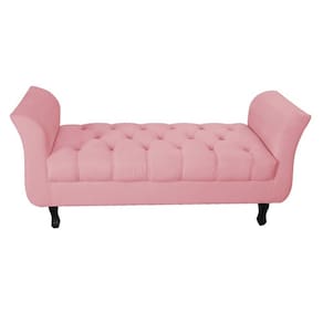 Recamier Grecia Decorativa 150cm Suede Rosa - Montanaris Decor