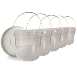 Balde piauí transparente 2.2l 5 pçs