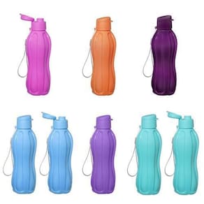 Garrafa plástica multiuso squeeze colors solido 600ml