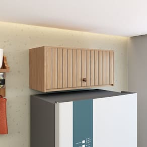 Armário Basculante Riscado 70x32x30 Cm Mel