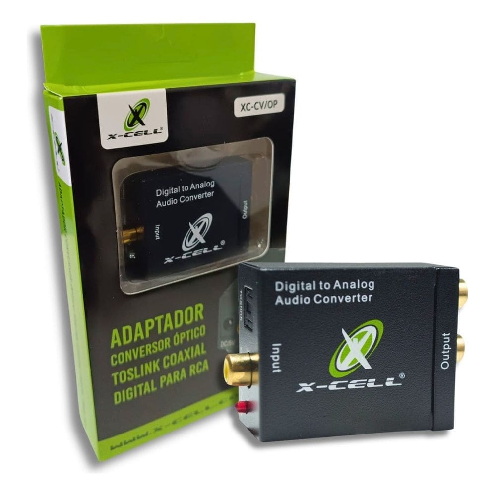 Adaptador Conversor Optico Coaxial Digital Para Rca Toslink Audio Analogico Digital