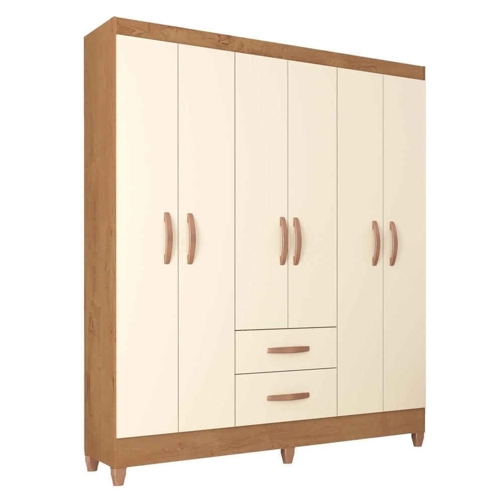 Guarda Roupa Fortaleza 6 Portas 2 Gavetas Casal Atualle