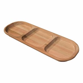 Petisqueira Trio Tábua de Frios Tradicional Cruzeiro 45x16 Eucalipto Nude