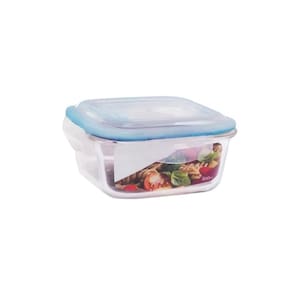 Pote vidro hermético trava quadrado 800ml marmita sobremesa